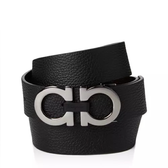 Salvatore Ferragamo Other - NEW Ferragamo Men’s Double Gancini Reversible Belt Black/Hickory